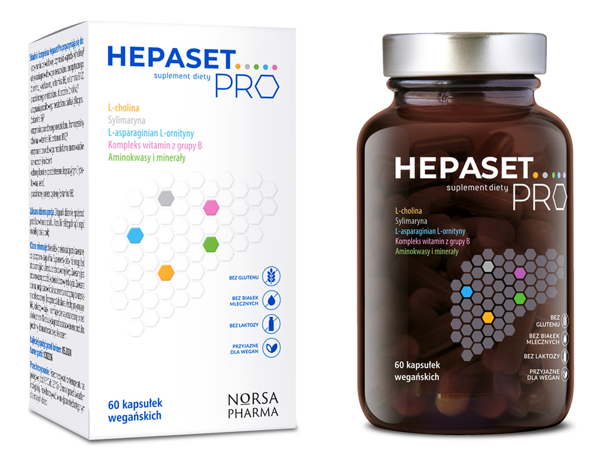 Hepaset Pro suplement diety 60 kapsułek