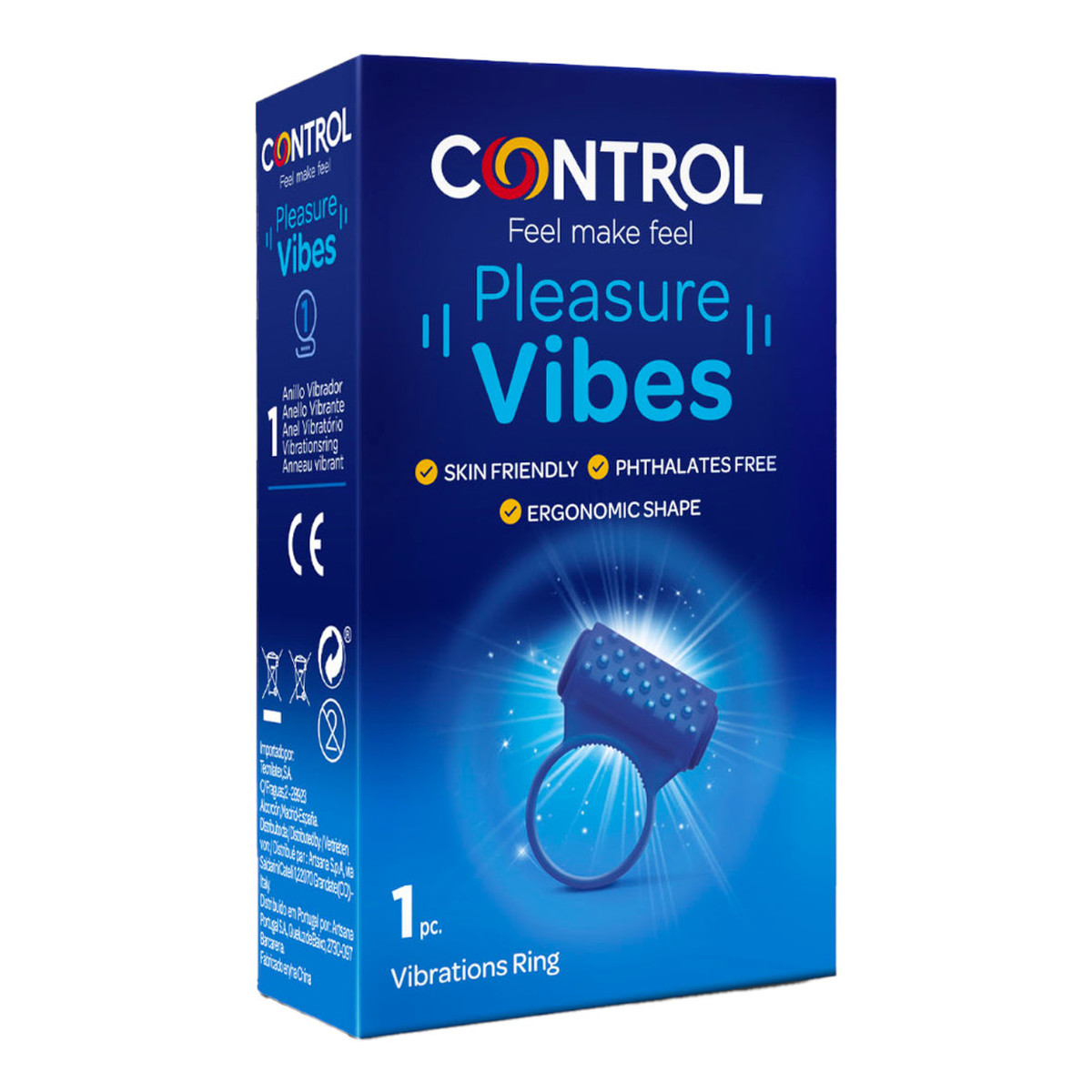 Control Pleasure vibes pierścień wibracyjny o ergonomicznym kształcie