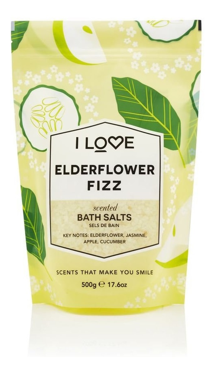 Scented bath salts kojąco-relaksująca sól do kąpieli elderflower fizz