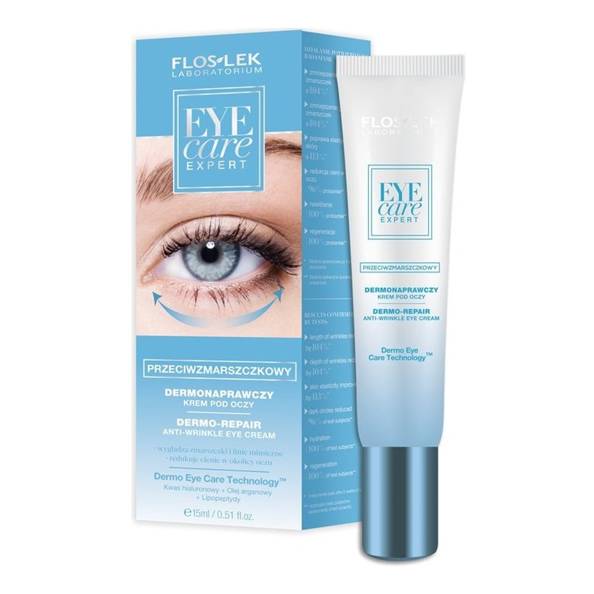FlosLek Laboratorium Eye Care Expert Dermonaprawczy Przeciwzmarszczkowy Krem Pod Oczy 15ml