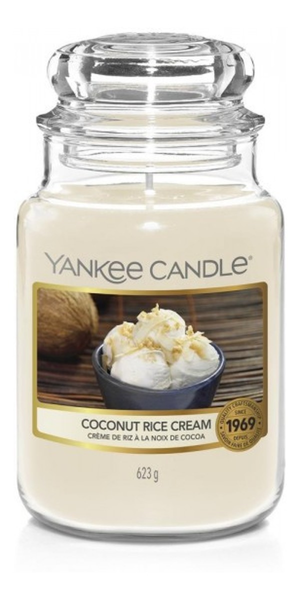 Świeca zapachowa duży słój coconut rice cream