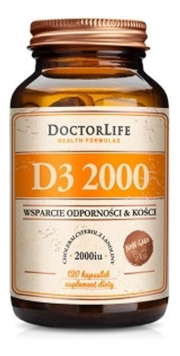 D3 2000 cholekalcyferol z lanoliny 2000iu suplement diety 120 kapsułek