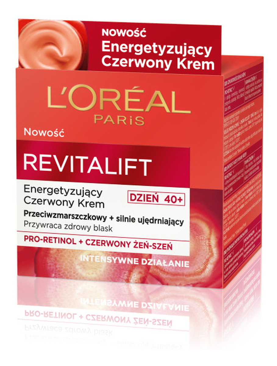 Red Cream 40+ energetyzujący czerwony krem na dzień