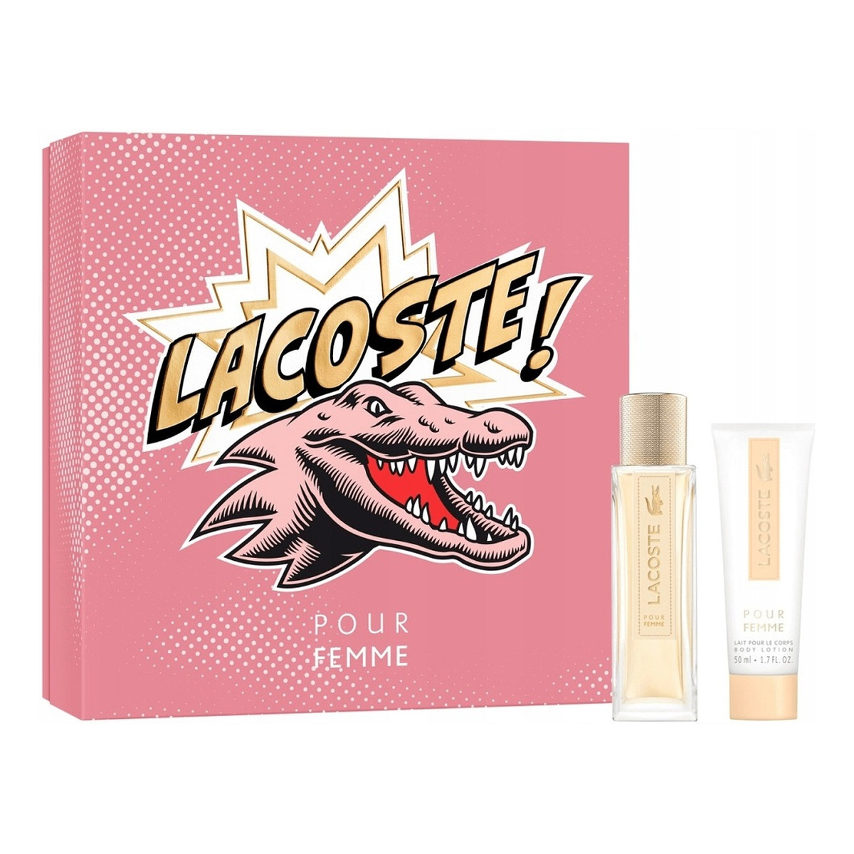 Lacoste Pour Femme Zestaw woda perfumowana spray 50ml + balsam do ciała 50ml