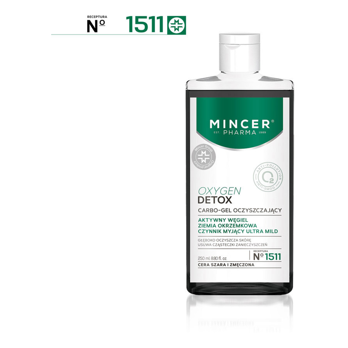 Mincer Pharma Oxygen Detox Carbo-gel oczyszczający No 1511 250ml