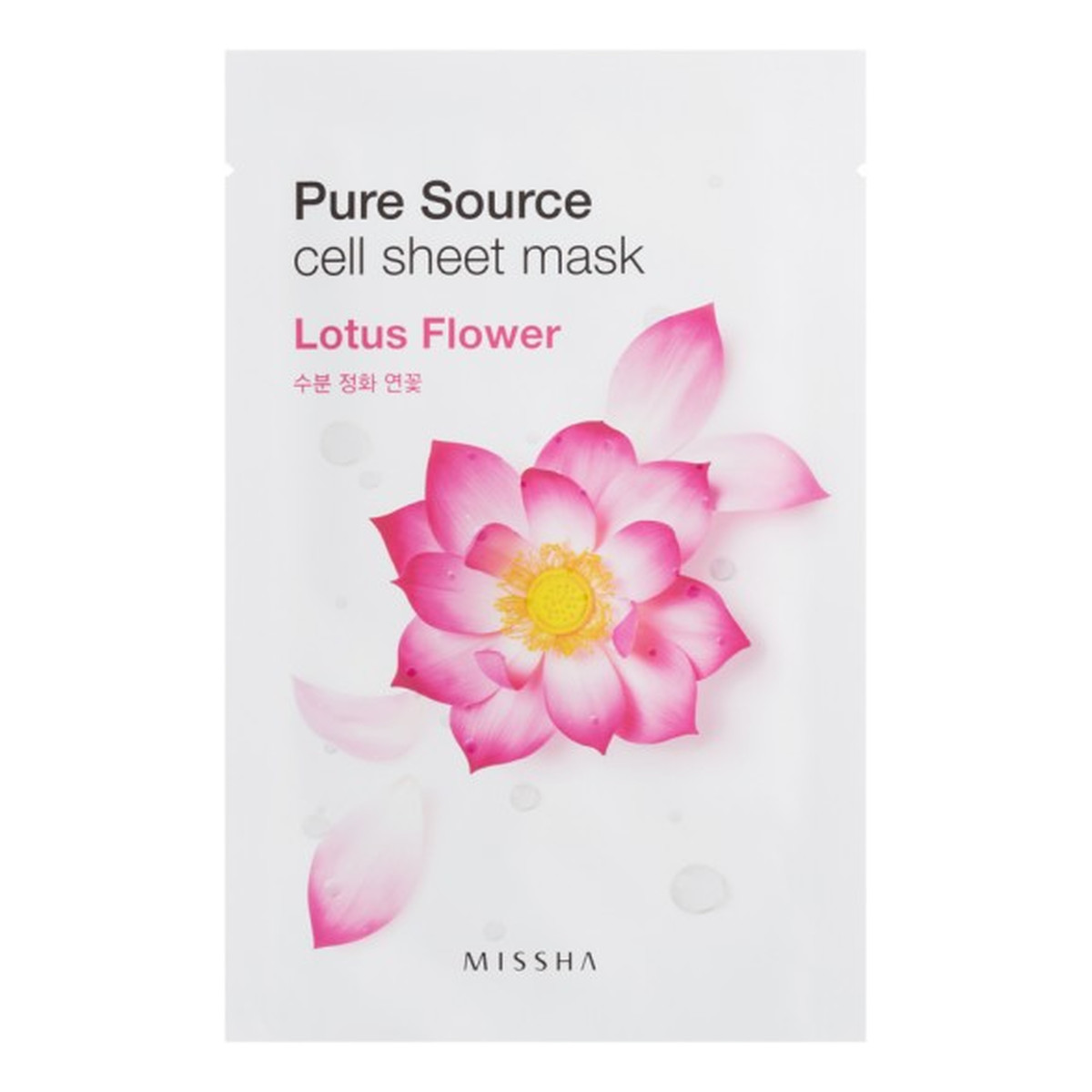 Missha Pure Source Cell Sheet Mask Oczyszczająco-Łagodząca Maseczka W Płacie Kwiat Lotosu 21g