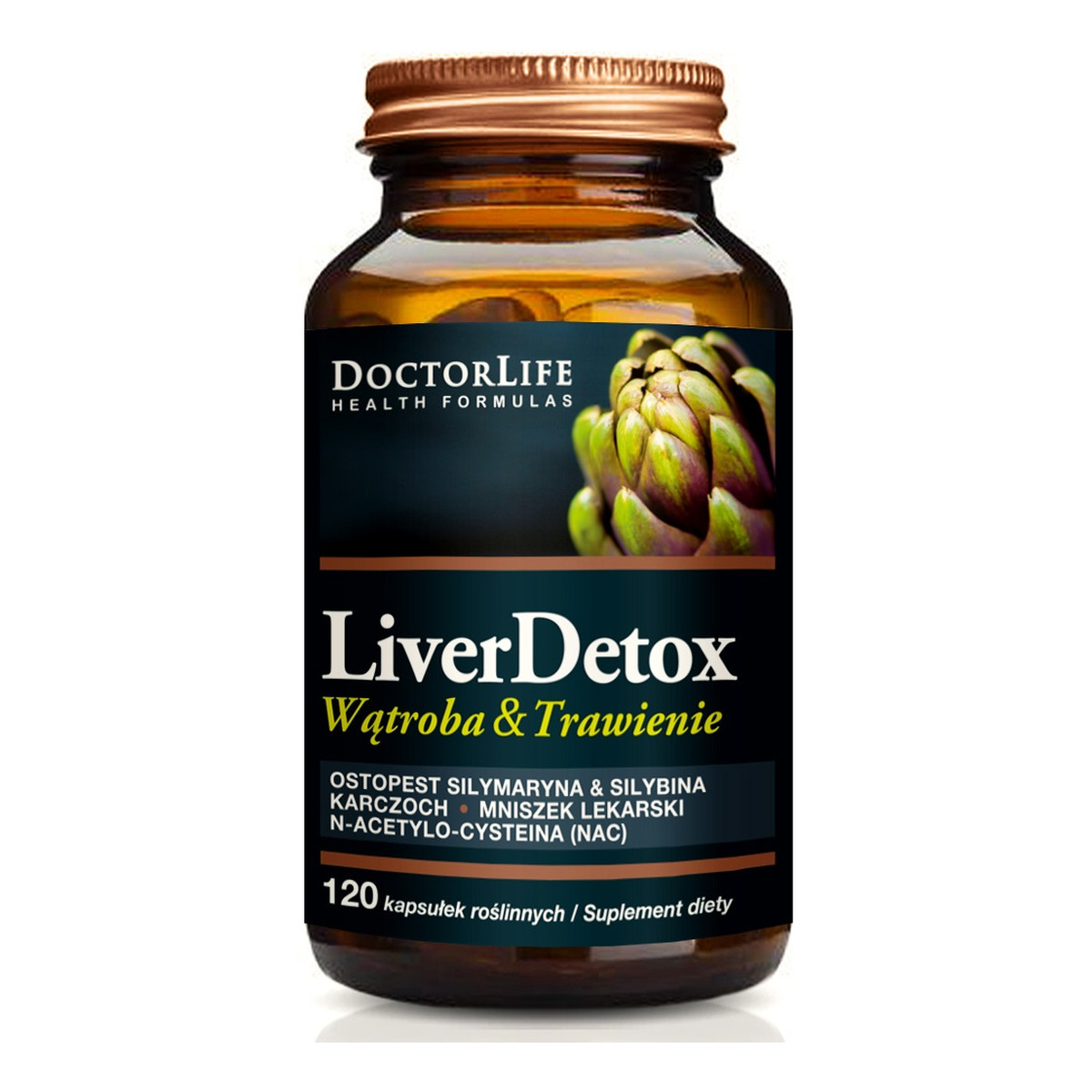 Doctor Life Liver detox ochrona wątroby suplement diety 120 kapsułek