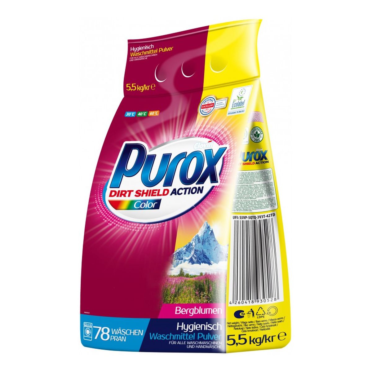 Purox Color Proszek do prania tkanin kolorowych 78 prań 5500g
