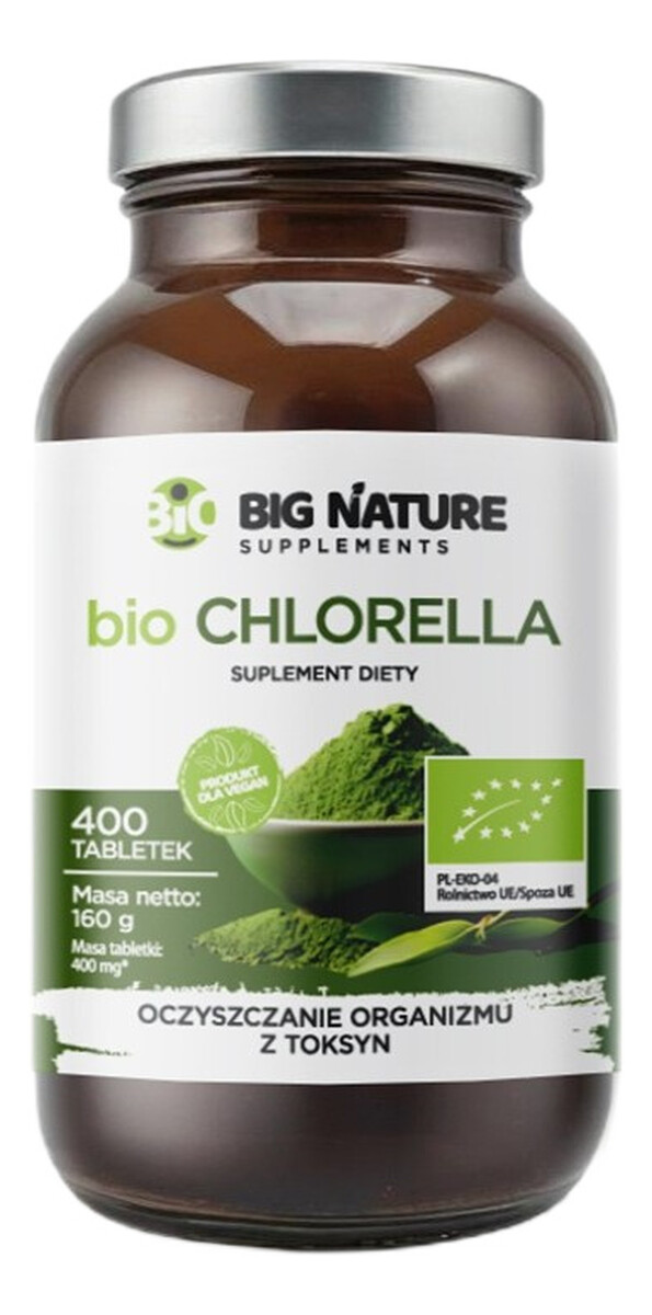 Bio chlorella suplement diety 400 tabletek