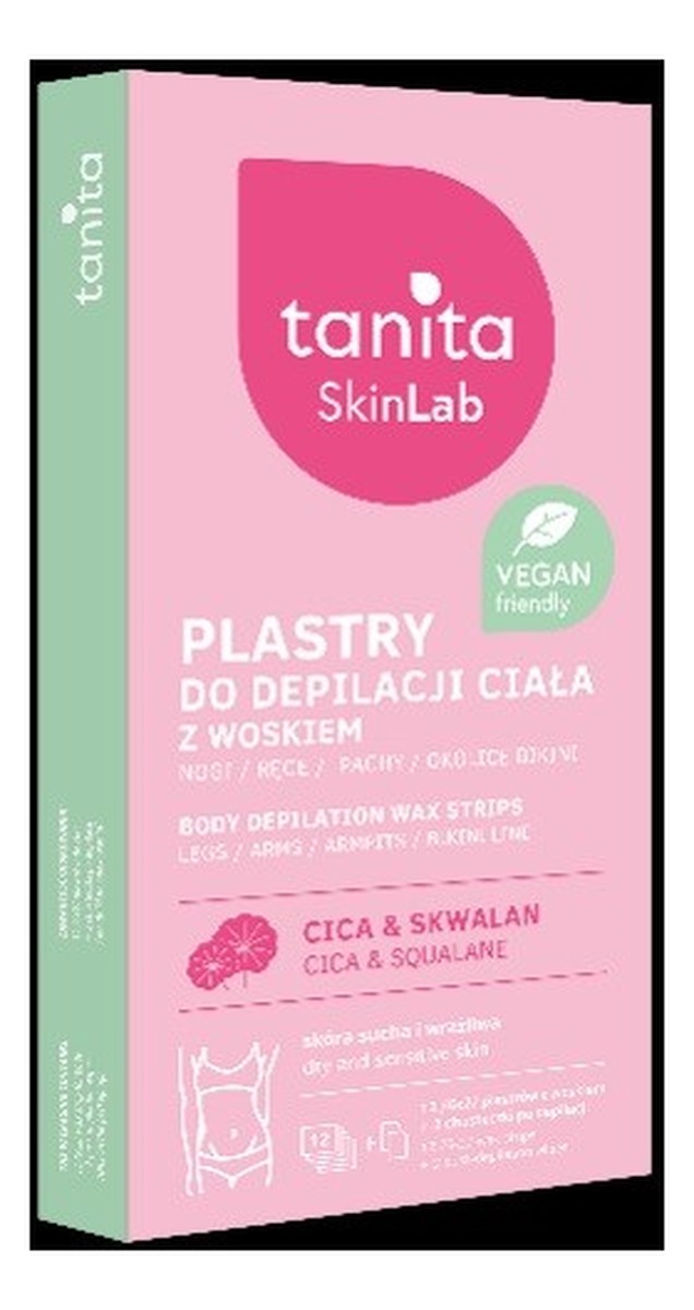 Tanita skinlab plastry d/depil.ciała cica+skwalen