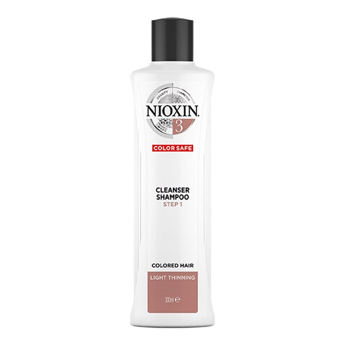 Nioxin System 3 cleanser shampoo oczyszczający szampon do włosów farbowanych lekko przerzedzonych 300ml