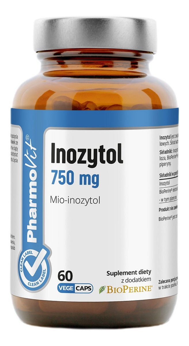 Inozytol 750mg suplement diety 60 Kapsułek
