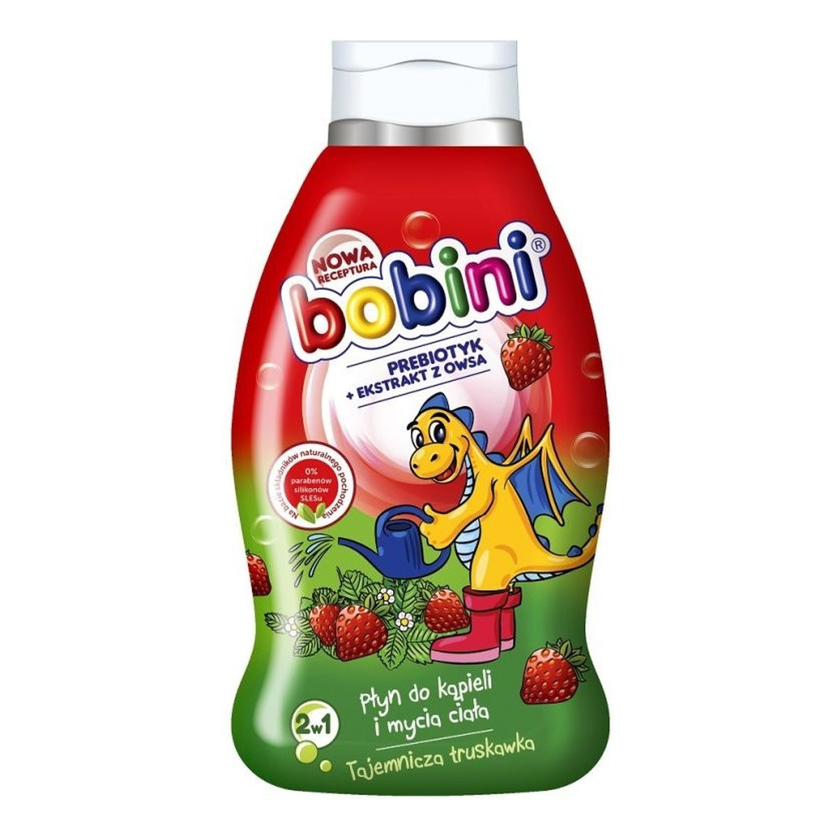 Bobini Tajemnicza Truskawka Płyn do kąpieli i mycia ciała 660ml