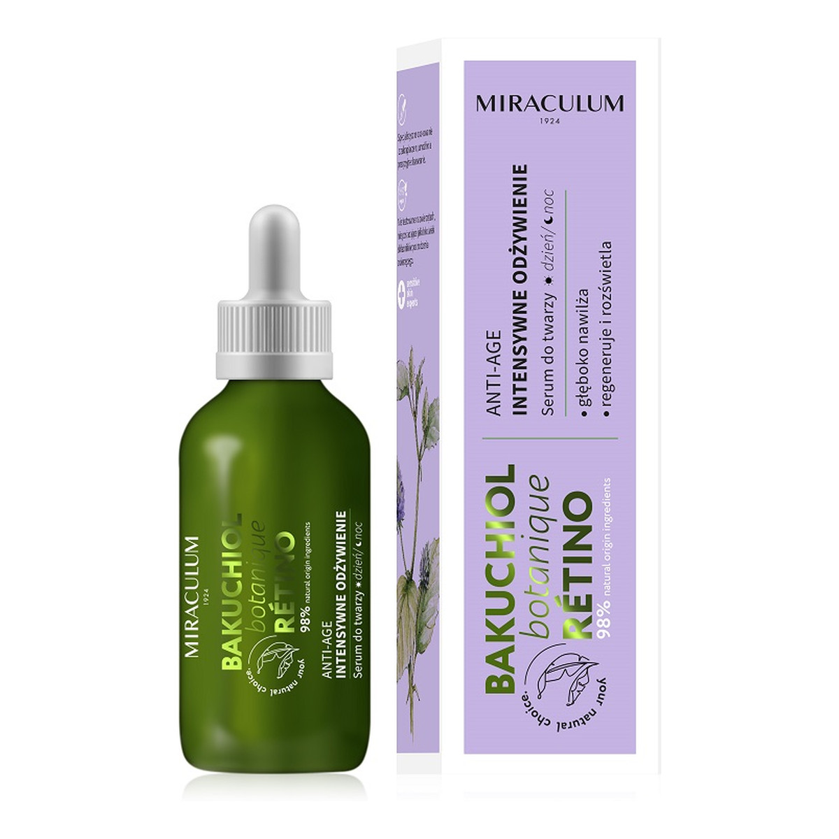 Miraculum Bakuchiol anti-age intensywnie odżywiające serum do twarzy 30ml