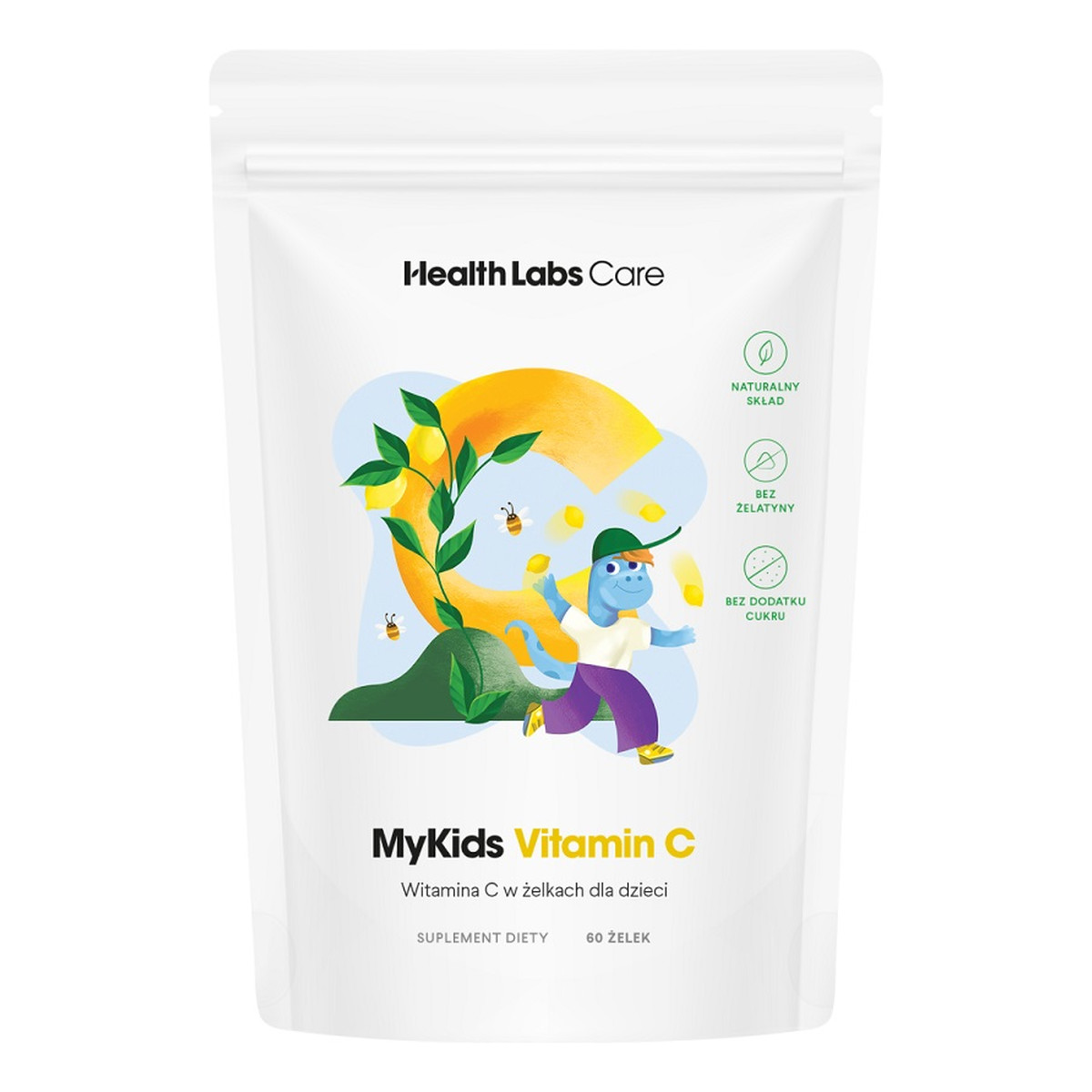 HealthLabs MyKids Vitamin C wegańska witamina C w Żelkach dla dzieci suplement diety 60 żelek