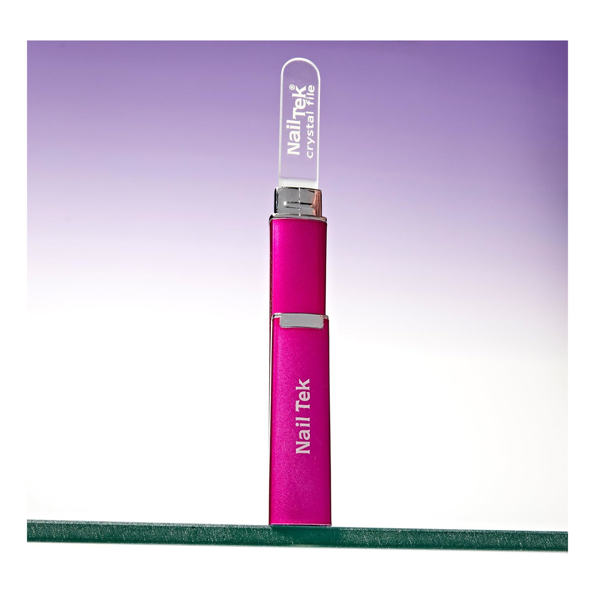 Nail Tek Pilnik szklany Crystal File regular w różowym etui - wymiar 139x12mm