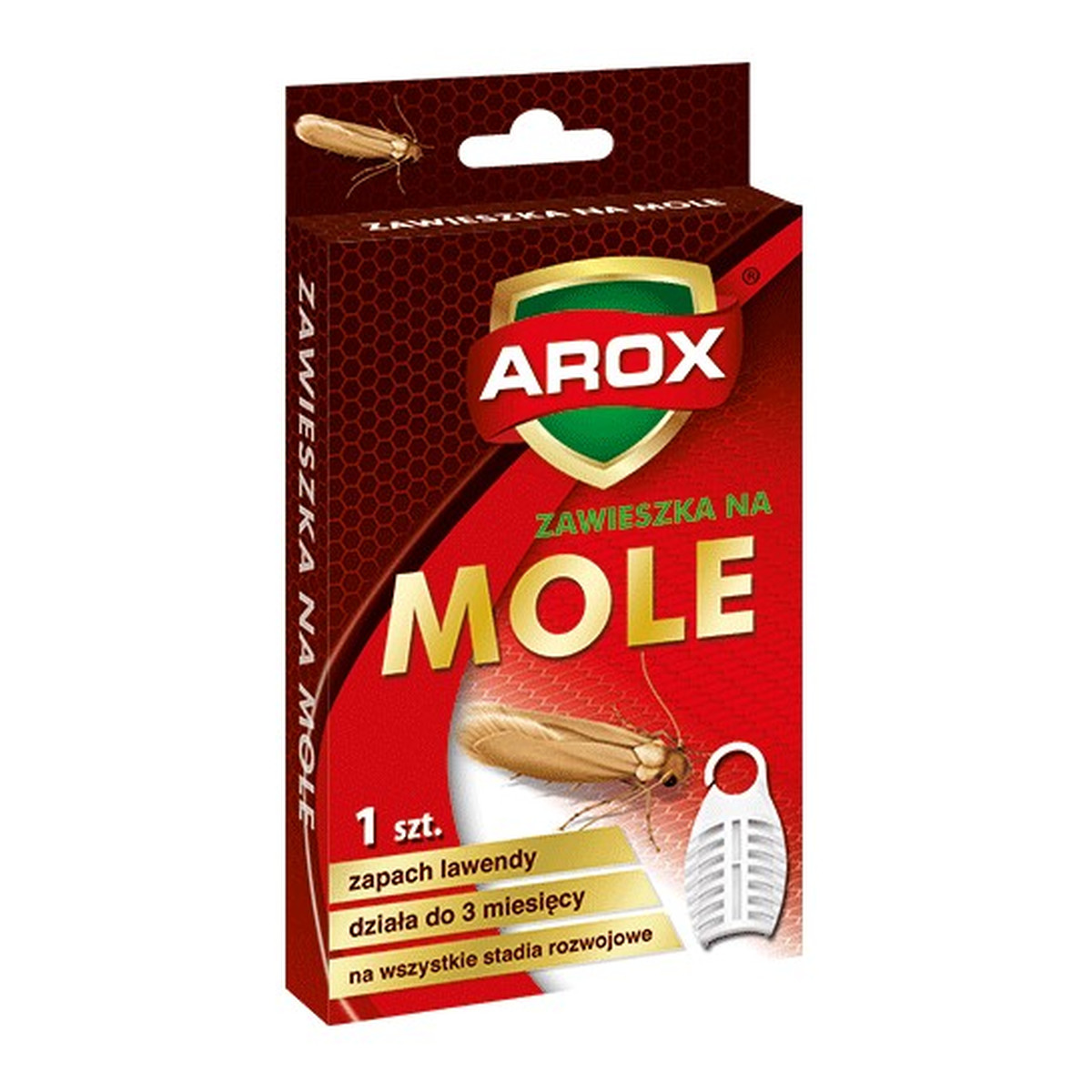 Arox Zawieszka na mole odzieżowe o zapachu lawendy, 1 szt