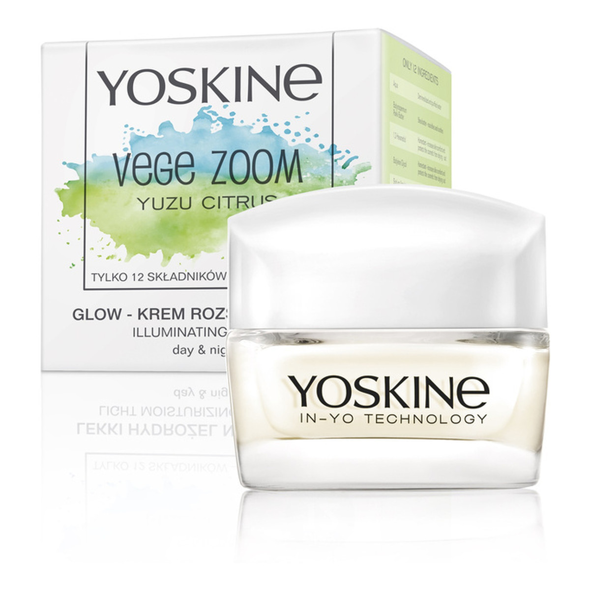 Yoskine Vege Zoom Glow - Krem rozświetlający na dzień i noc - Yuzu Citrus 50ml