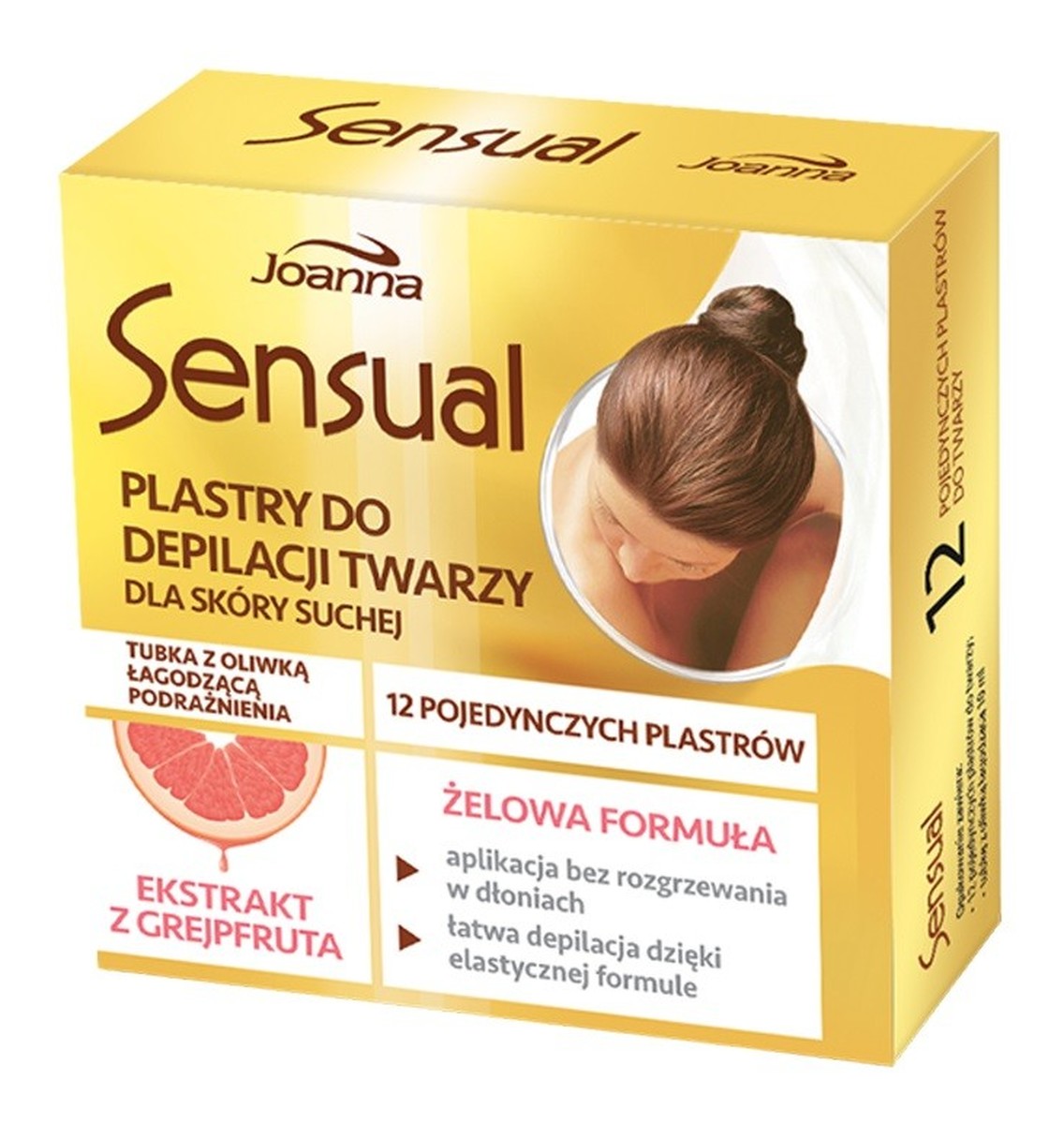 Plastry do depilacji twarzy Grejpfrut skóra sucha 1op.-12szt