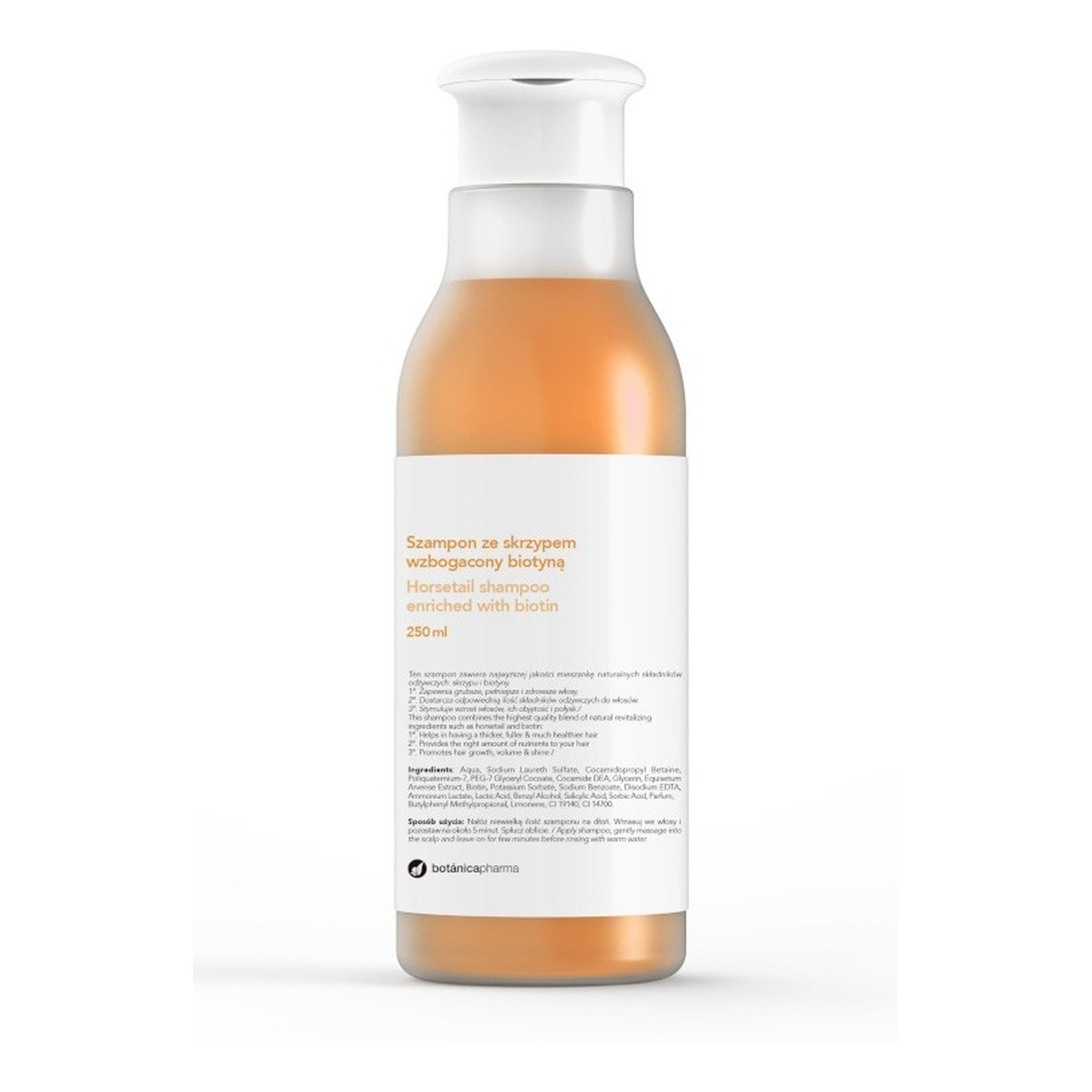 Botanicapharma Horsetail enriched with biotin shampoo szampon ze skrzypem wzbogacony biotyną 250ml