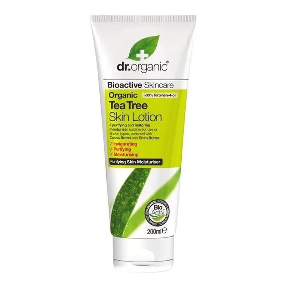 Dr.Organic Tea Tree Lotion oczyszczający Balsam do ciała z wyciągiem z drzewa herbacianego 200ml