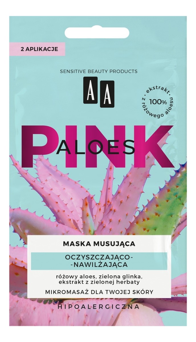 Pink oczyszczająco-nawilżająca maska musująca 2x4g