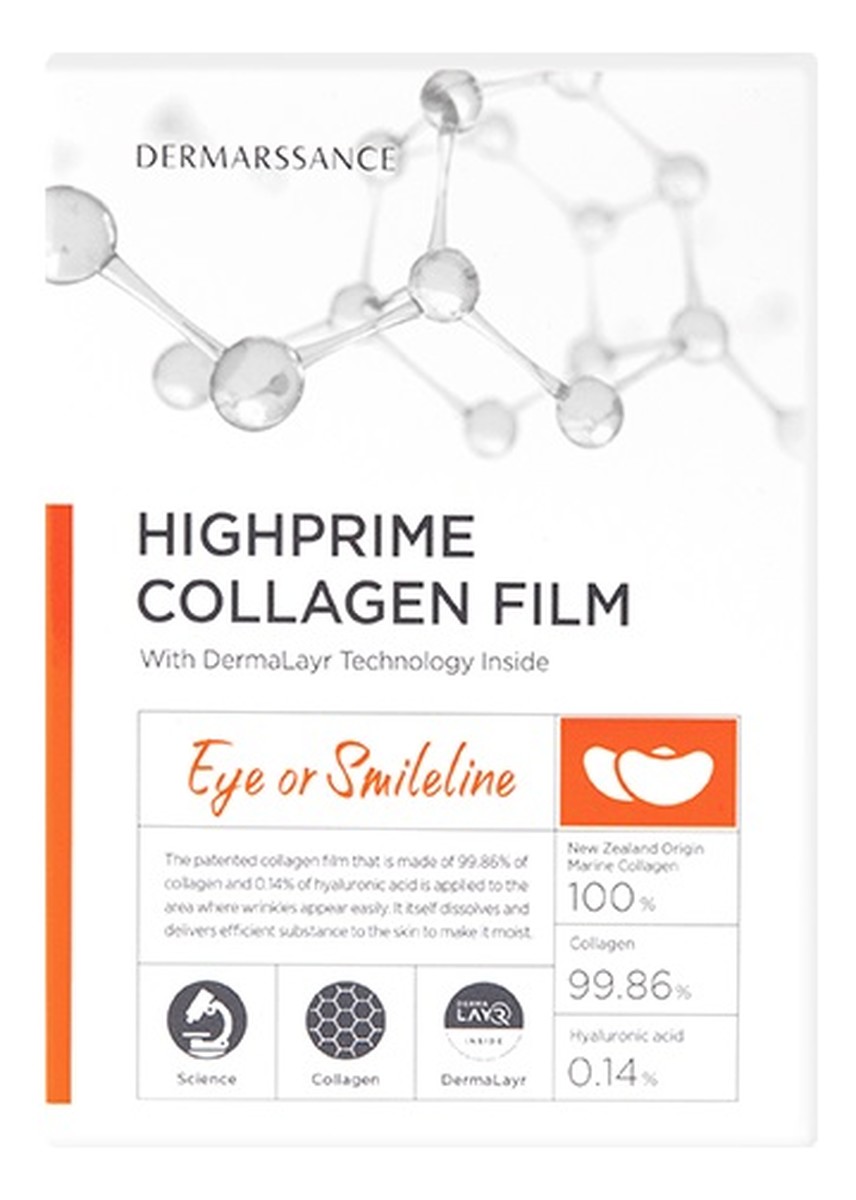 Highprime collagen film eye or smileline płatki pod oczy lub bruzdy nosowe 5szt.