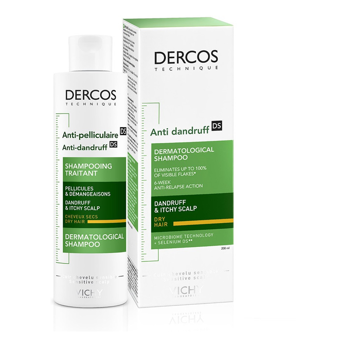Vichy Dercos anti-dandruff shampoo szampon przeciwłupieżowy do włosów suchych 200ml