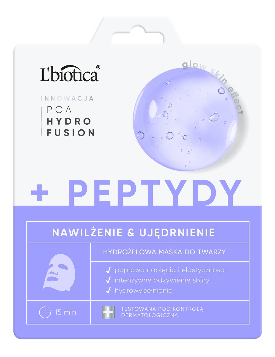 L`biotica pga hydr fusion + peptydy hydrożelowa maska do twarzy-nawilżenie i ujędrnię