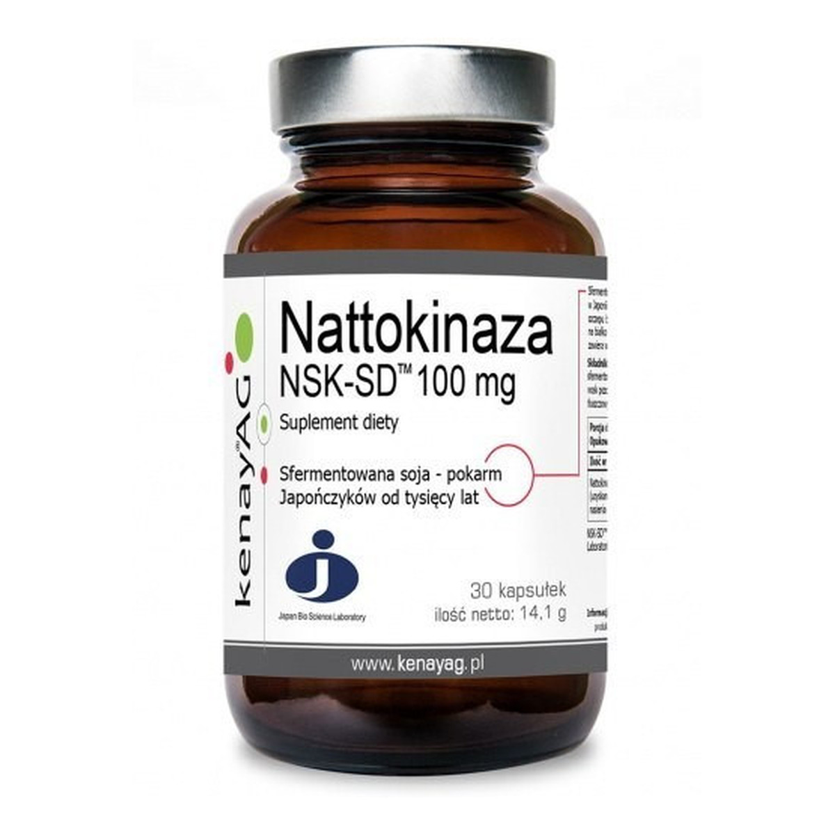 KenayAg Nattokinaza NSK-SD 100mg suplement diety 30 kapsułek