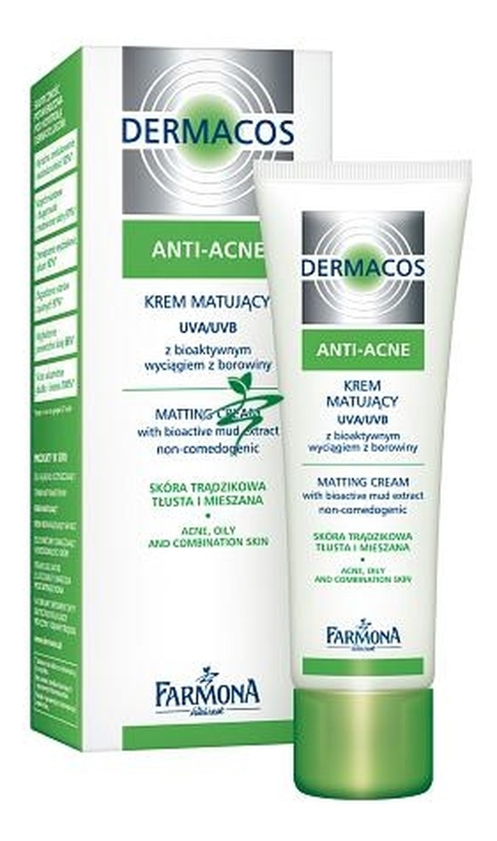 Krem Matujący z Bioaktywnym Wyciągiem z Borowiny UVA/UVB