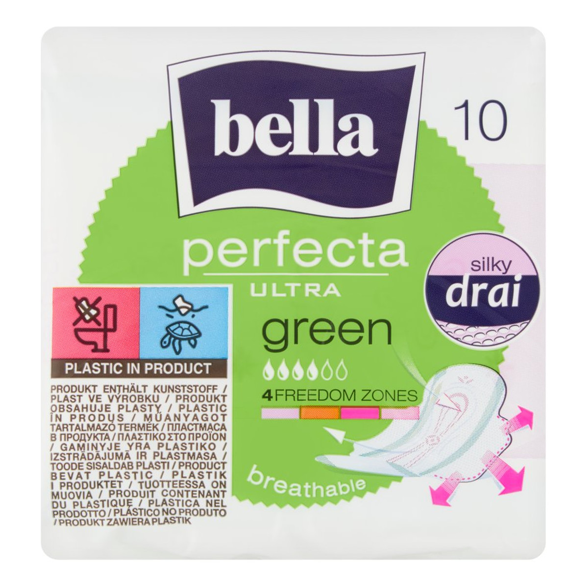 Bella Ultra Green Perfecta Podpaski Higieniczne 10 Sztuk