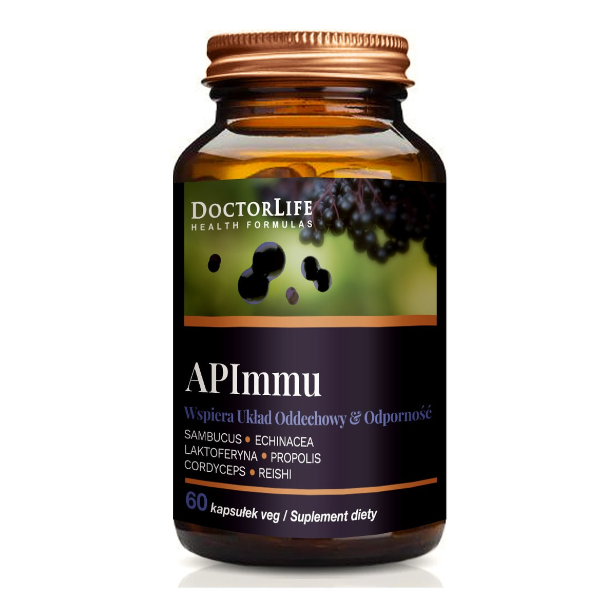 Doctor Life Apimmu suplement diety wspierający układ oddechowy i odporność 60 kapsułek