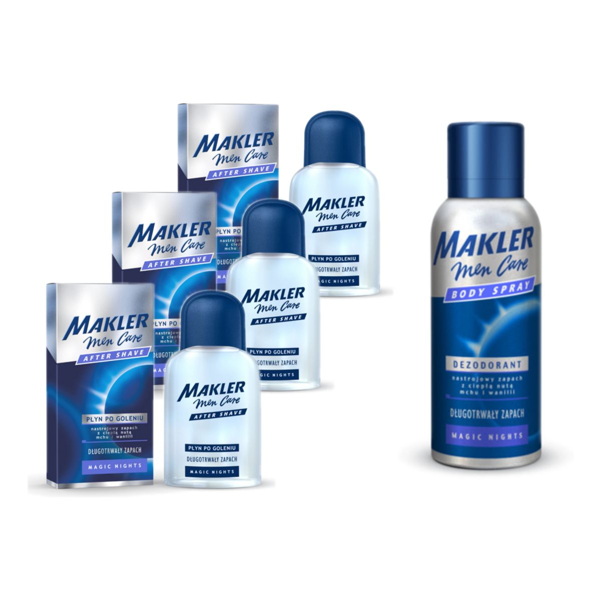 Bi-es Makler Magic Night Woda Po Goleniu 3szt. + Dezodorant w sprayu