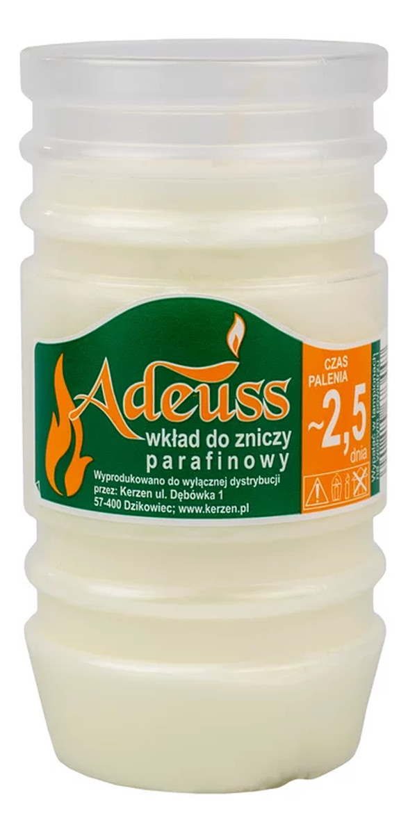 Wkład do zniczy parafinowy 2,56 dnia