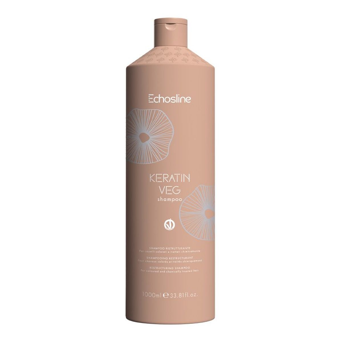 Echosline Keratin Veg regenerujący szampon do włosów 1000ml