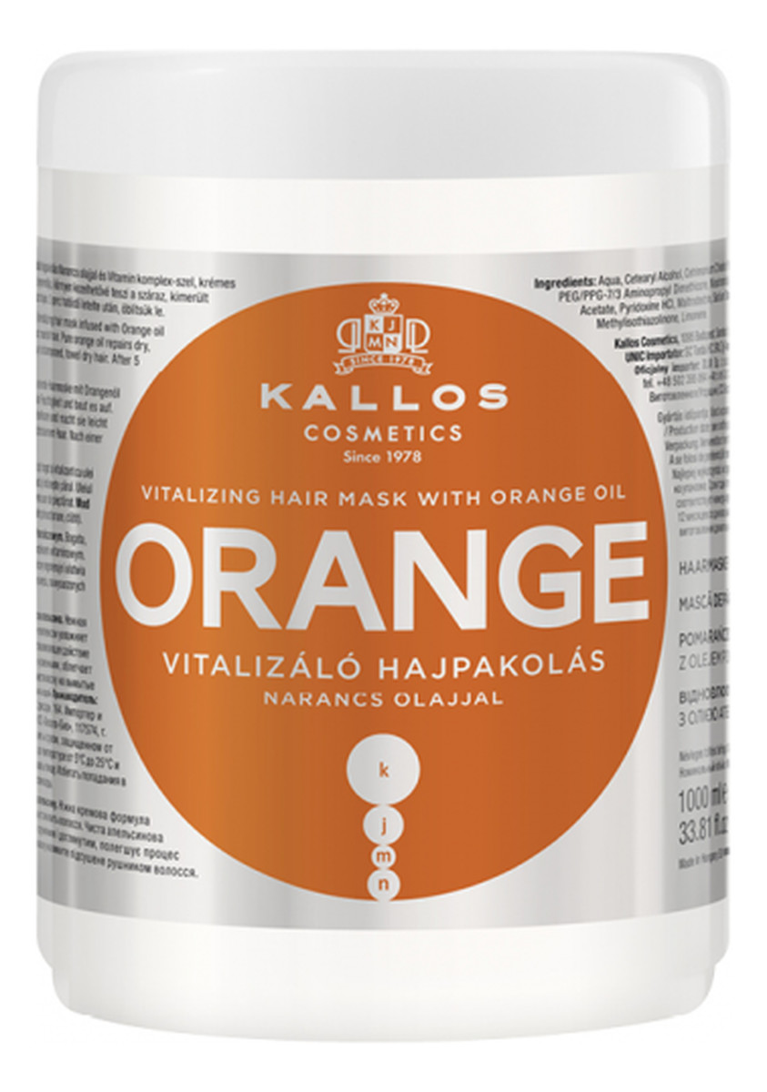 Orange Maska do włosów rewitalizująca z olejem pomarańczowym