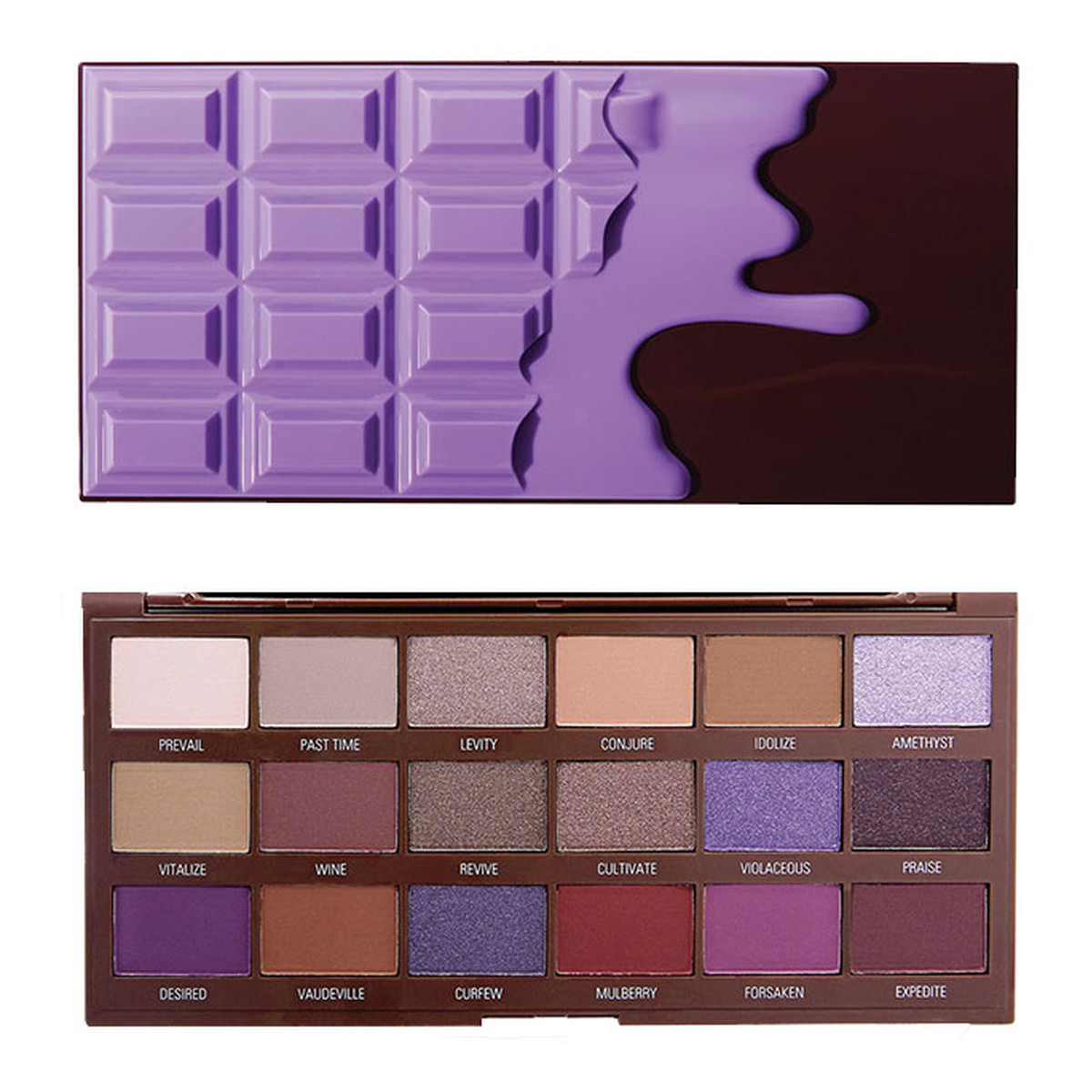 Makeup Revolution I HEART MAKEUP Paleta cieni do powiek Chocolate Violet 22g