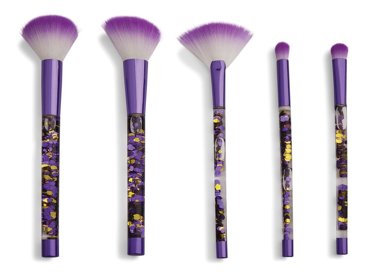 Zestaw pędzli do makijażu Fortune Seeker Purple Glitter Brush Set