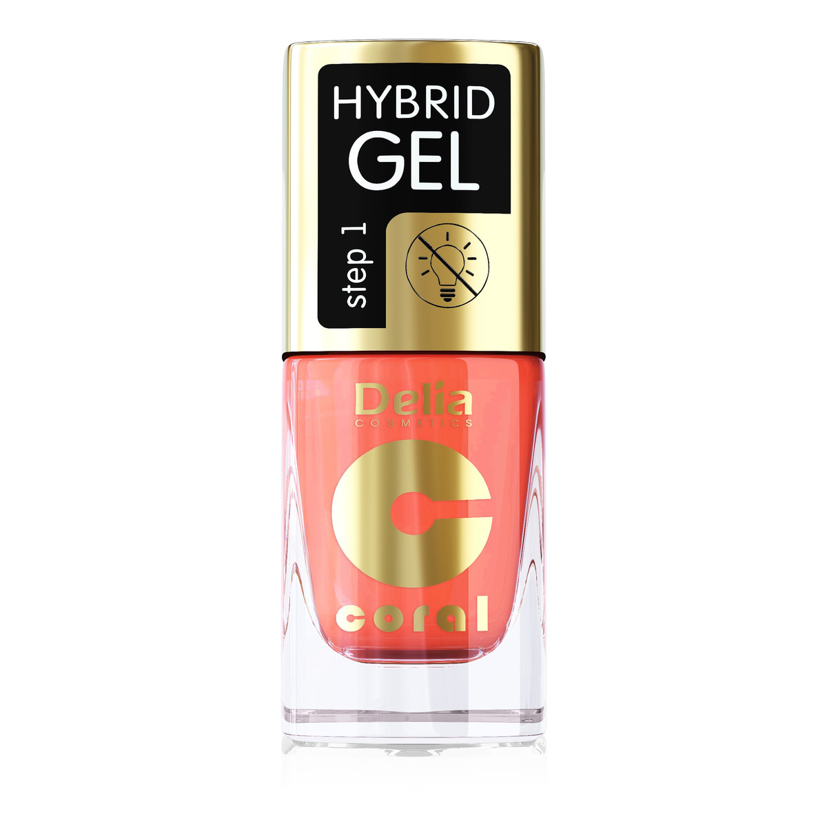 Delia Hybrid Gel Coral Lakier Do Paznokci 11ml