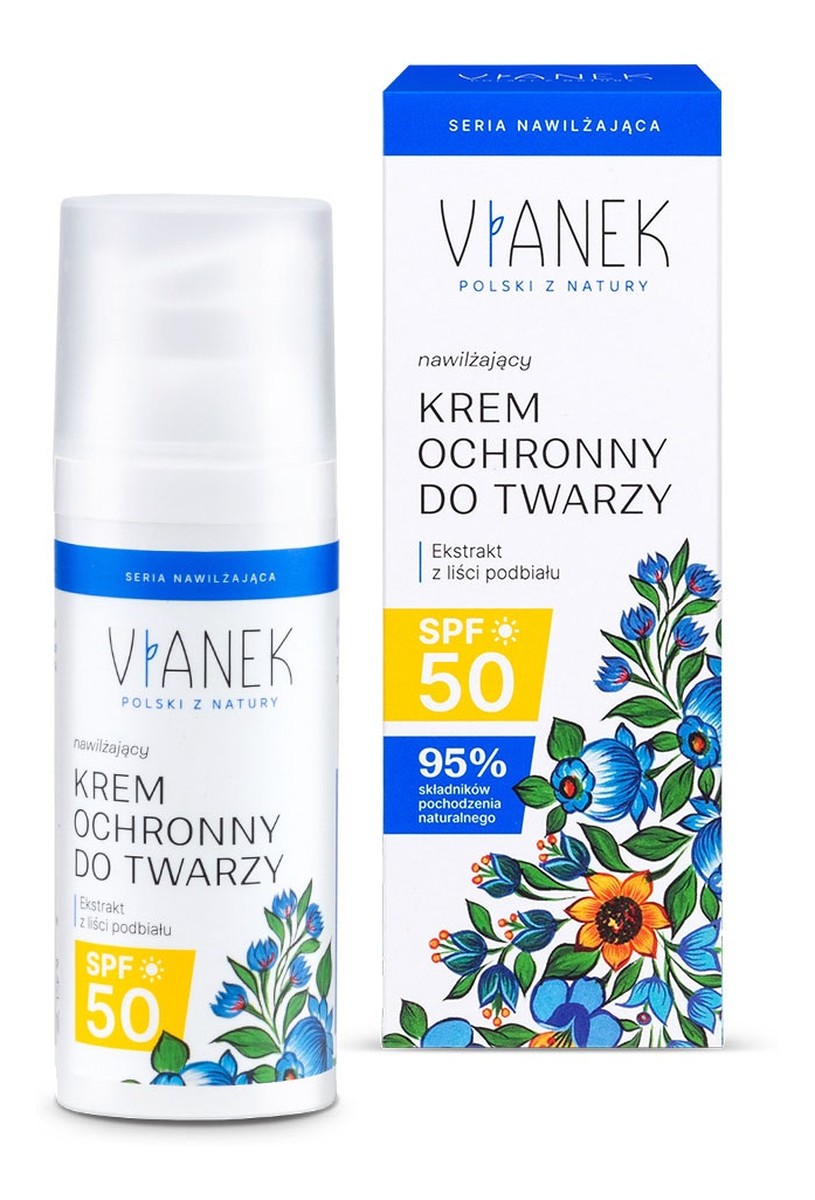 Nawilżający krem ochronny do twarzy SPF50