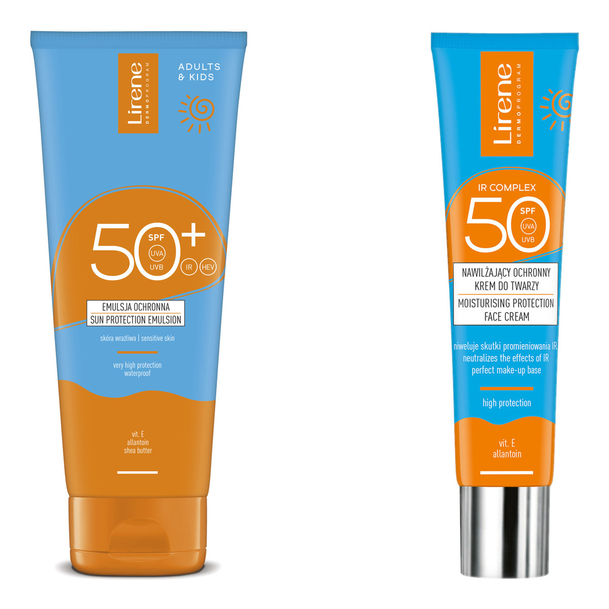 Lirene IR Complex Krem do twarzy SPF 50+ 40ml + Emulsja do ciała SPF 50+ 200ml