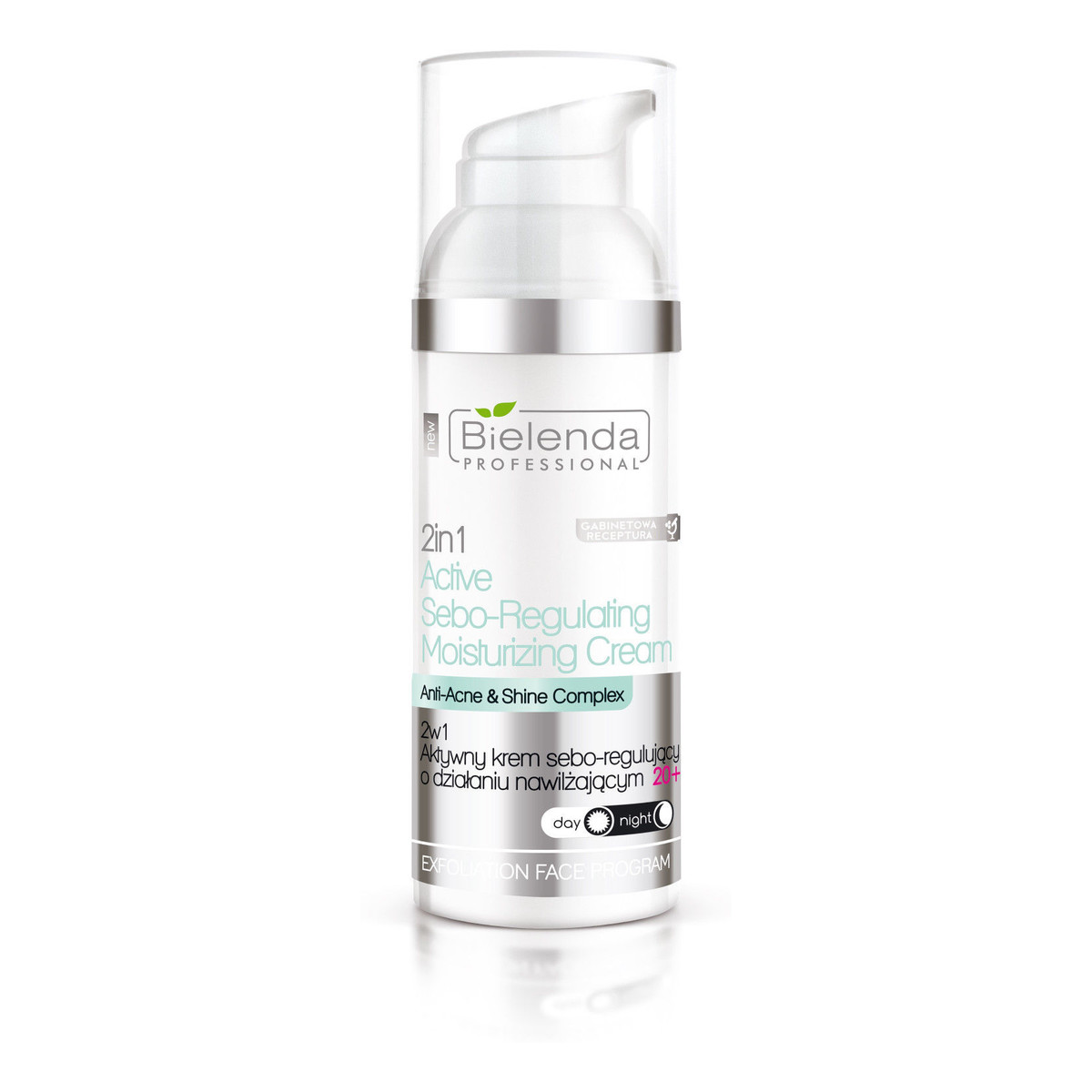Bielenda Professional Exfoliaton Face Program 20+ aktywny krem sebo-regulujacy o działaniu nawilżającym na noc 50ml