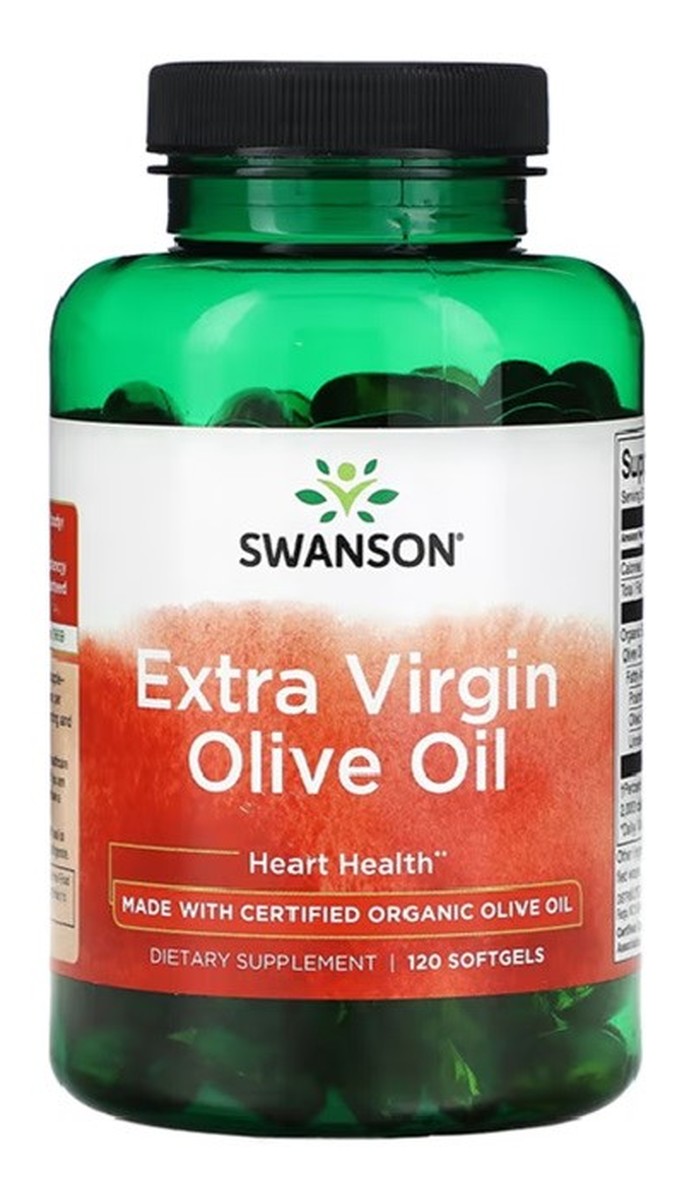 Swanson_olive oil extra virgin 1000mg 120 kapsułek