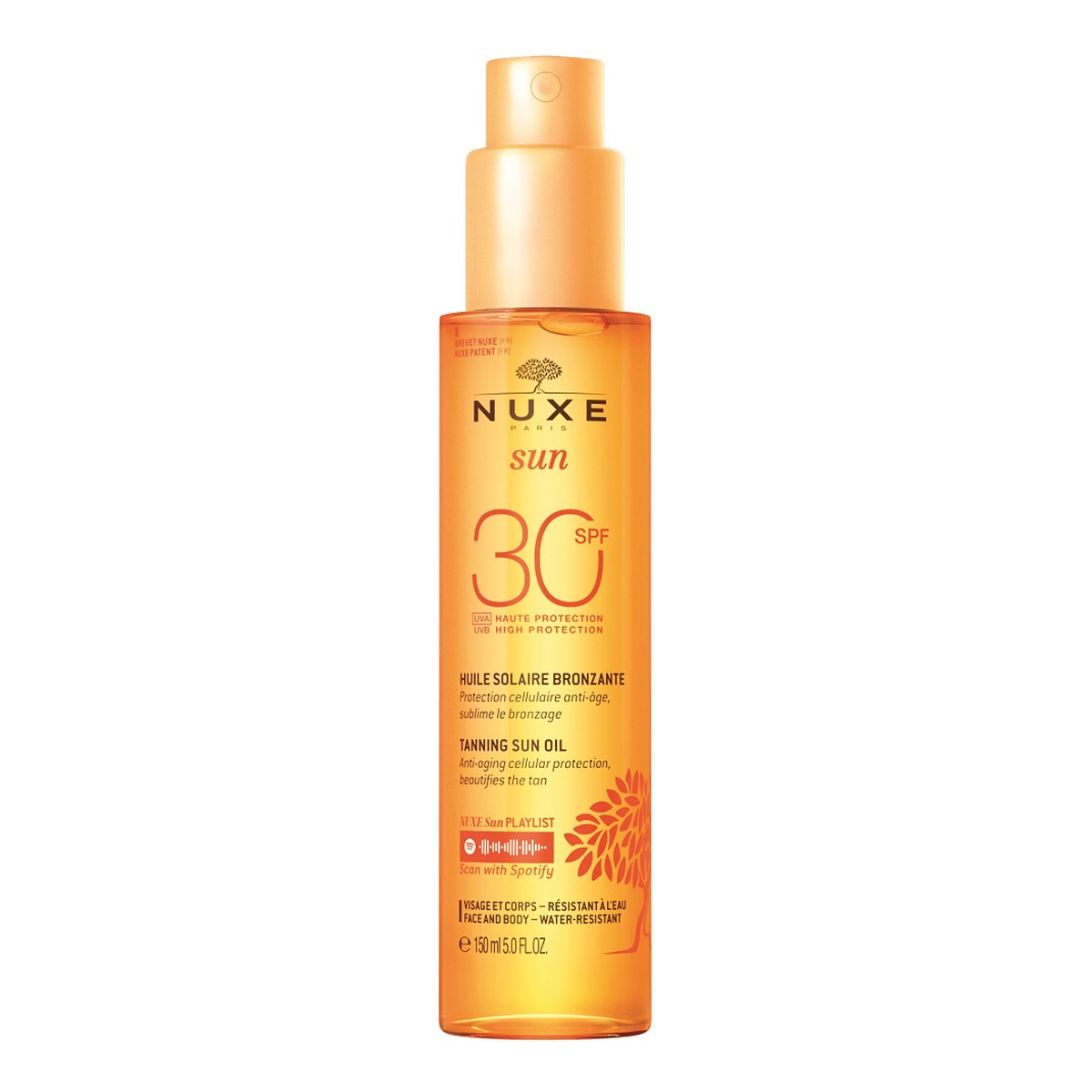 Nuxe Sun brązujący Olejek do opalania twarzy i ciała spf30 150ml