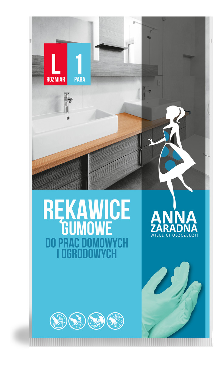 Rękawice gumowe rozmiar L