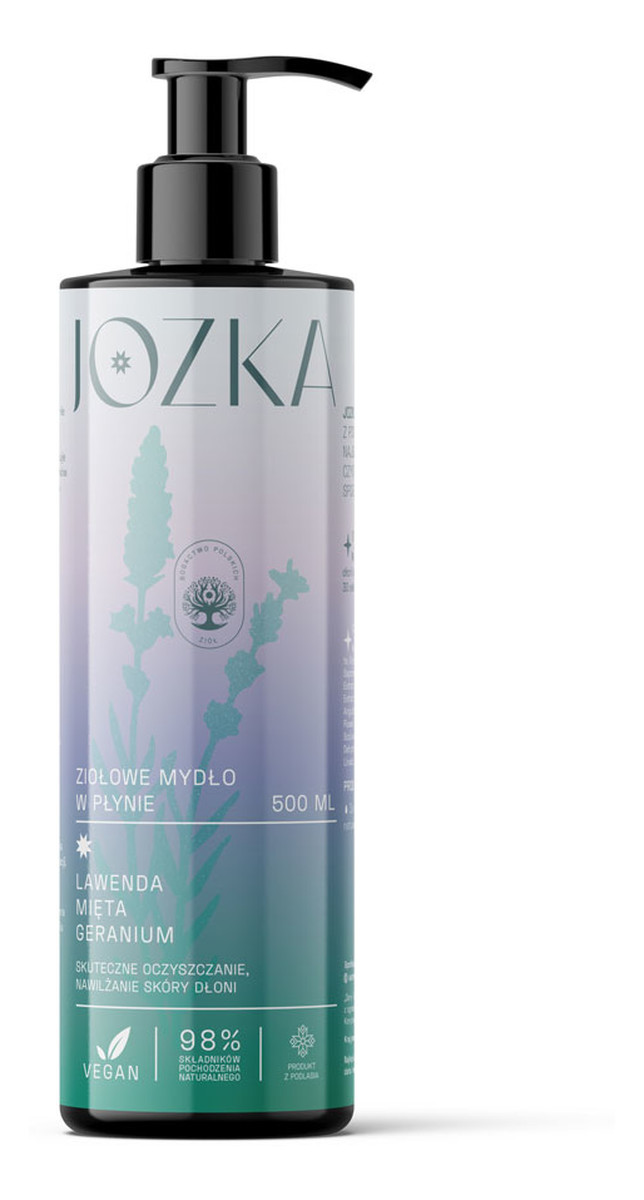 Ziołowe Mydło w płynie lawenda mięta geranium