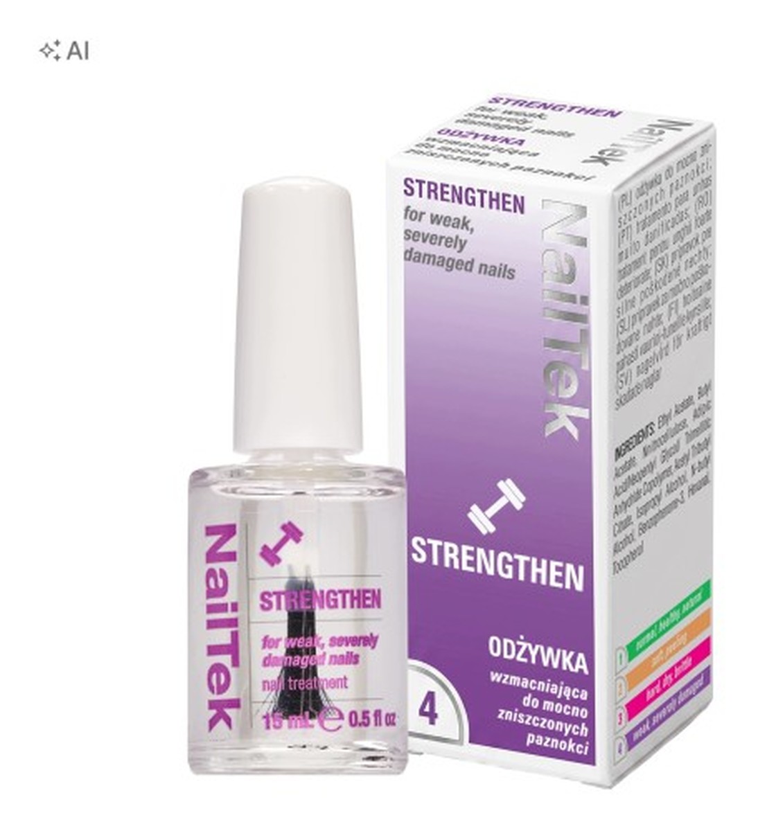 Strengthen 4 – odżywka wzmacniająca do mocno zniszczonych paznokci 15 ml