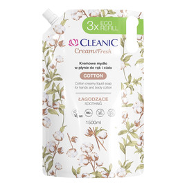 Cream & Fresh Łagodzące mydło kremowe w płynie do rąk i ciała Bawełna
