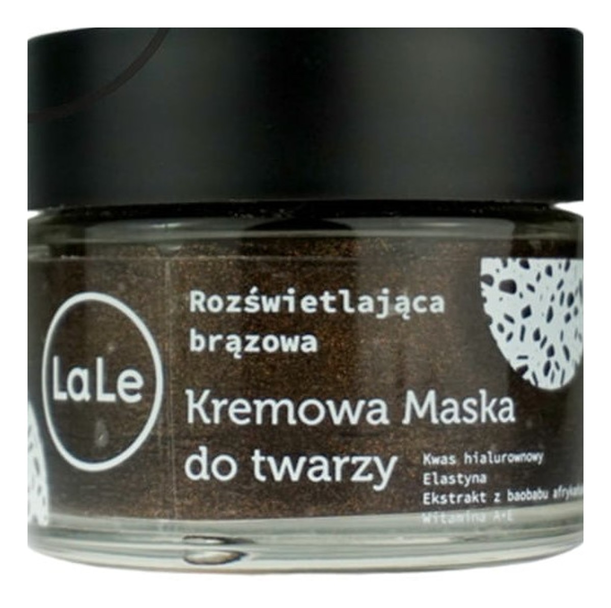 Maska do twarzy rozświetlająca brązowa